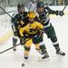 Wolverines center Travis Lynch as he is checked by the Spartans Anthony Hayes  during the third period of their game at Yost Ice Arena Friday Feb. 1st.
Courtney Sacco I AnnArbor.com    